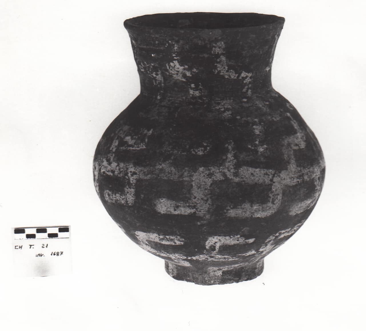 urna, olla sferoidale un po' schiacciata (VII a.C)