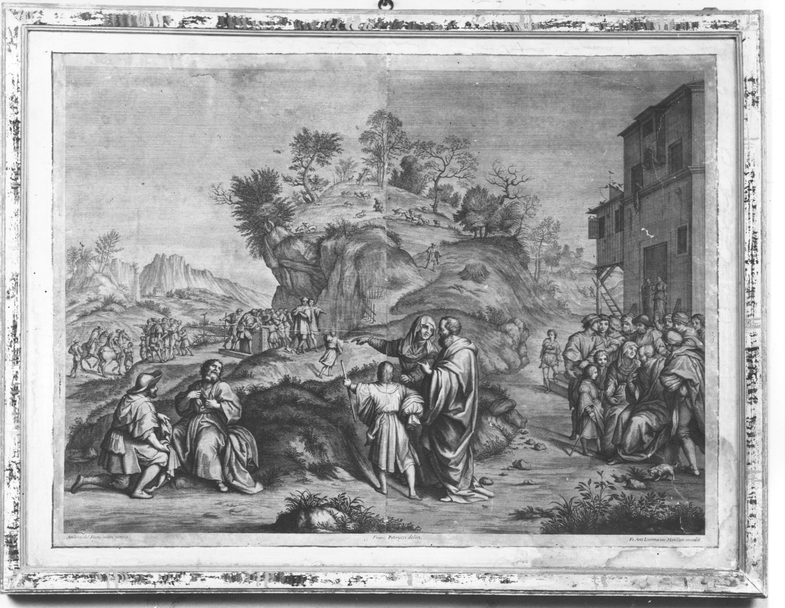 storie di Giuseppe ebreo (stampa) di Lorenzini Giovanni Antonio, Andrea del Sarto, Petrucci Francesco (prima metà sec. XVIII)