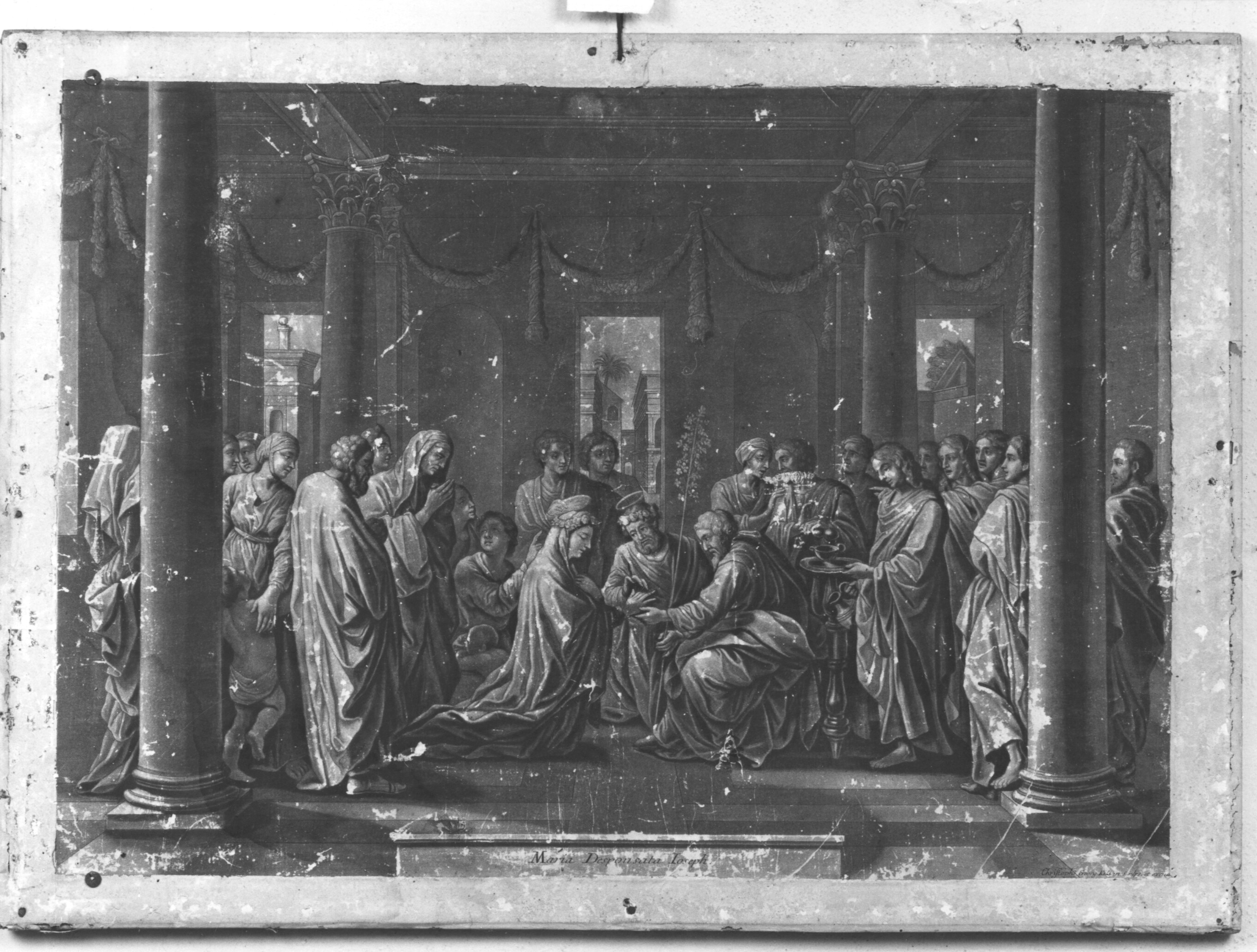 Sposalizio di Maria Vergine (stampa) di Kilian Philipp Andreas (sec. XVIII)