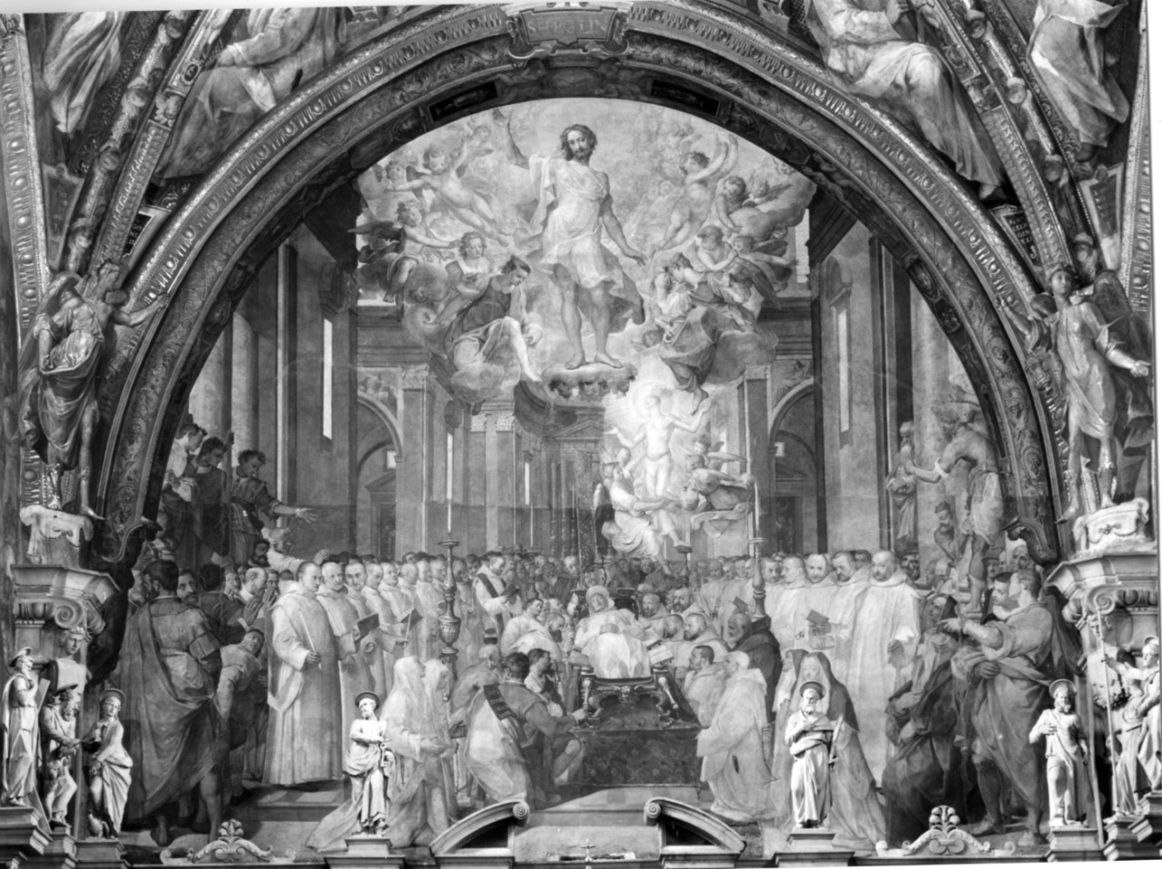 esequie di San Bruno (dipinto murale) di Barbatelli Bernardino detto il Poccetti (fine sec. XVI)