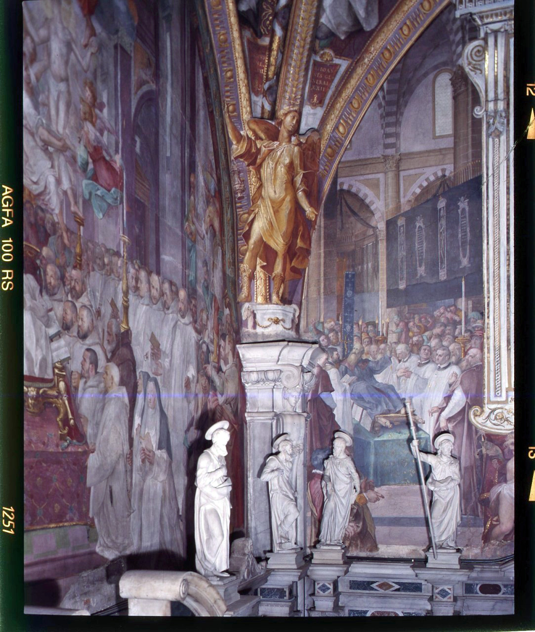 funerali di Raymond Diocrès (dipinto murale) di Barbatelli Bernardino detto il Poccetti (fine sec. XVI)