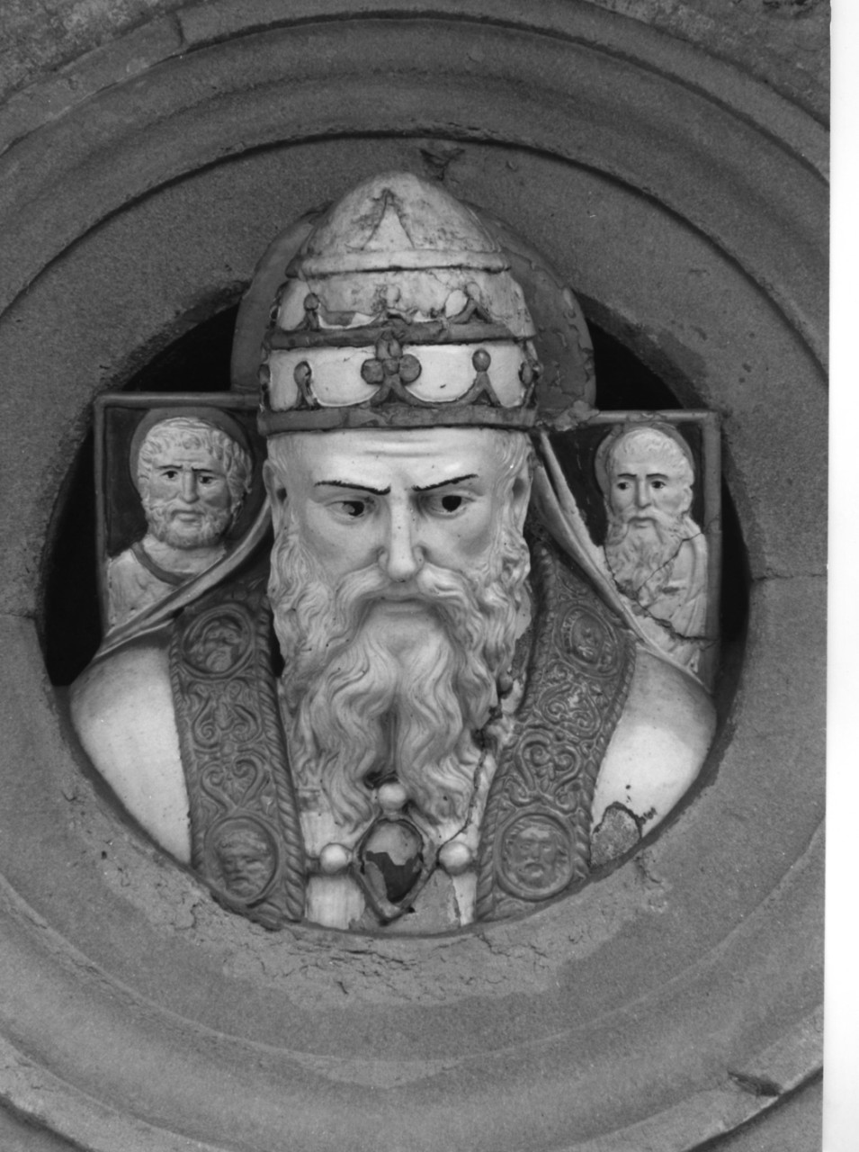 beato Urbano V papa (scultura) di Della Robbia Giovanni (bottega) (primo quarto sec. XVI)