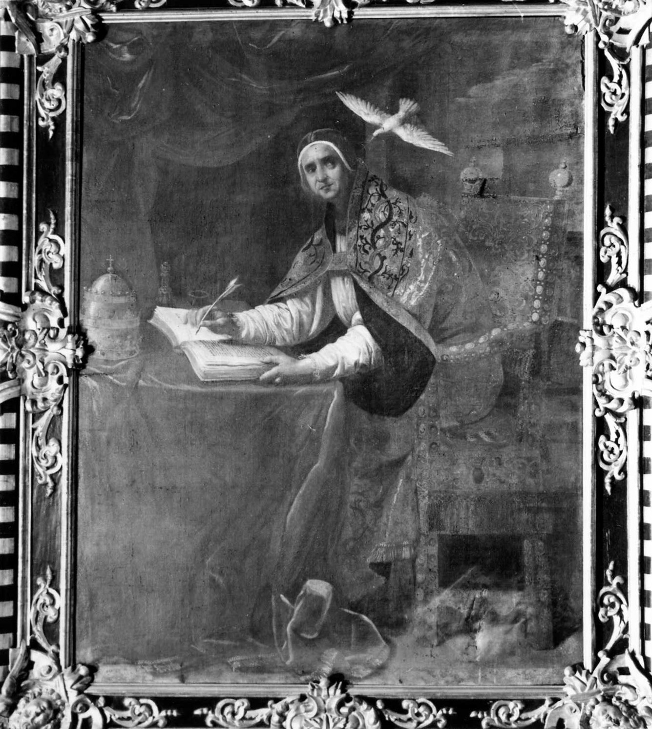 San Gregorio ispirato dallo Spirito Santo (dipinto) di Fidani Orazio (sec. XVII)