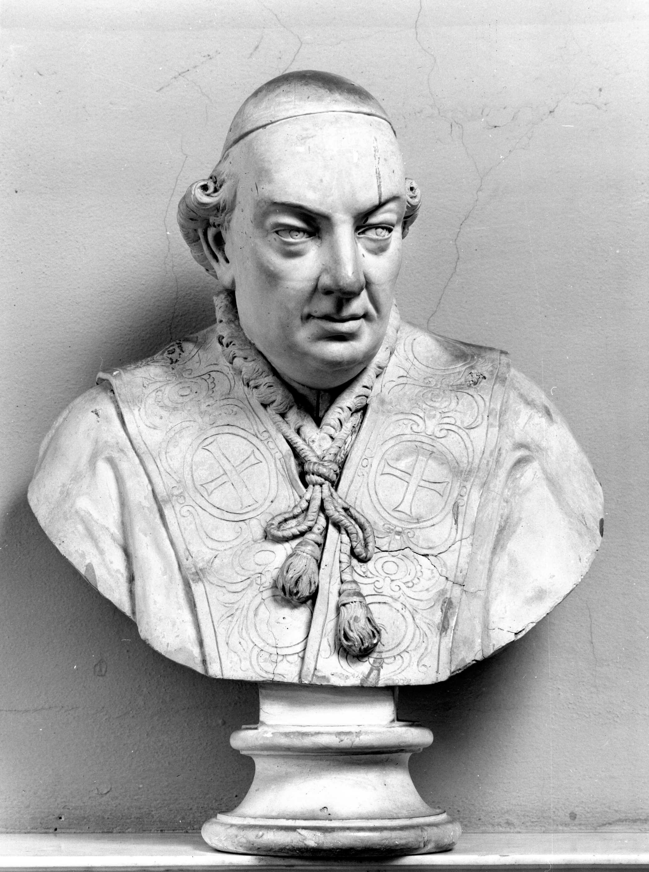 busto ritratto di papa Pio VI (scultura) di Belli Giuseppe (fine/ inizio secc. XVIII/ XIX)
