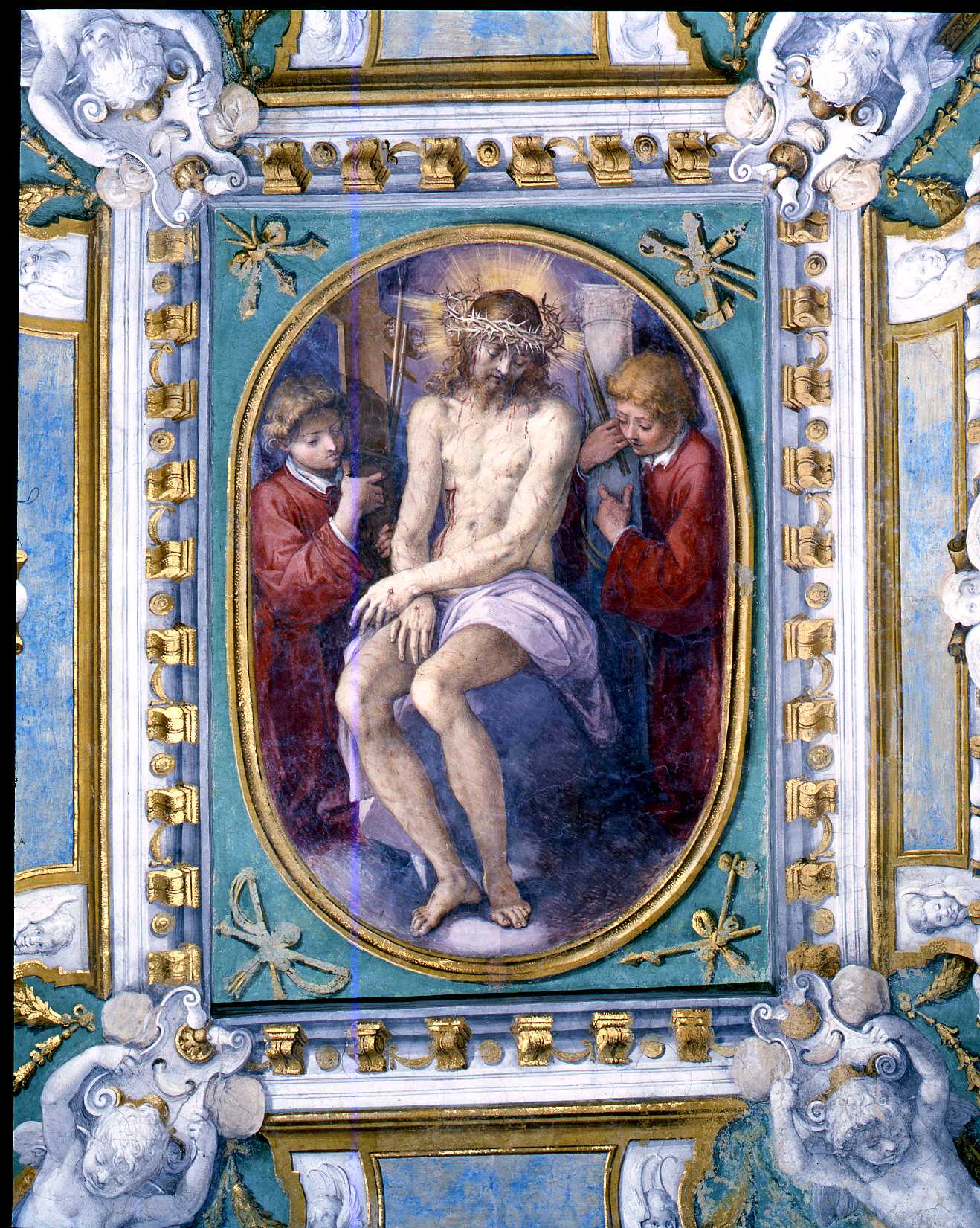 Ecce Homo (dipinto murale) di Barbatelli Bernardino detto il Poccetti (fine sec. XVI)