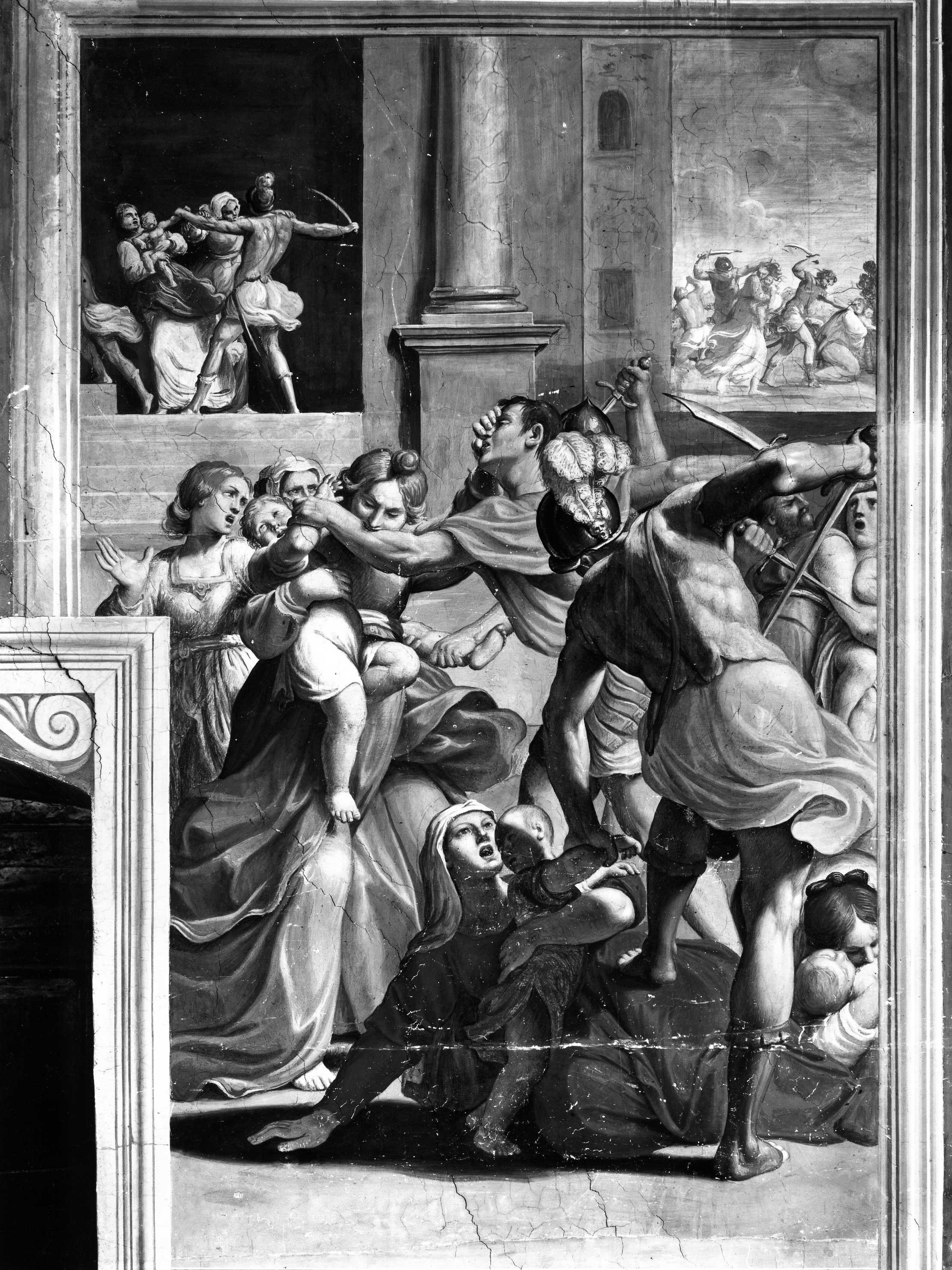 strage degli innocenti (dipinto murale) di Massari Lucio (primo quarto sec. XVII)