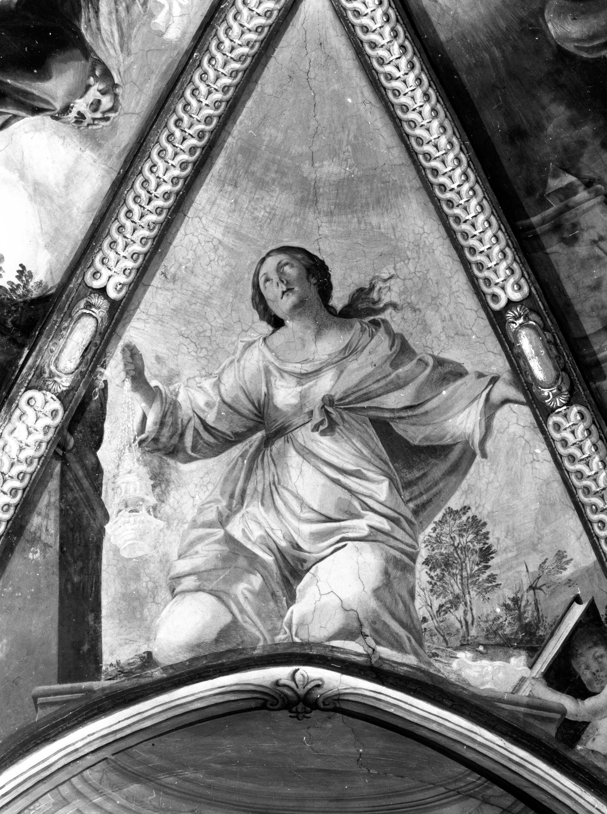 l'Orazione, figura allegorica femminile (dipinto) di Martinelli Giovanni (prima metà sec. XVII)