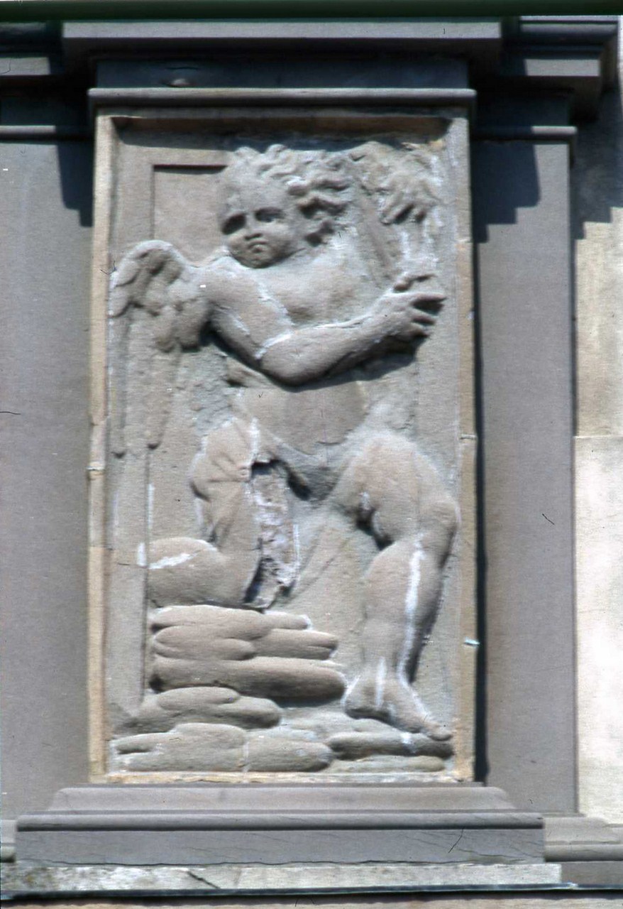 simbolo di San Matteo: angelo (rilievo) di Fancelli Giovanni (terzo quarto sec. XVI)
