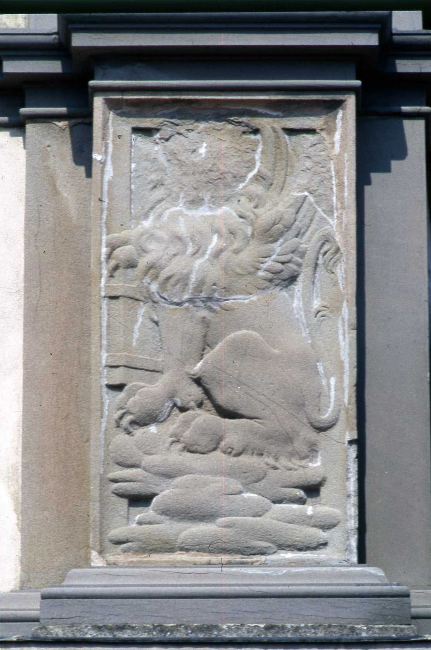 simbolo di San Marco: leone (rilievo) di Fancelli Giovanni (terzo quarto sec. XVI)