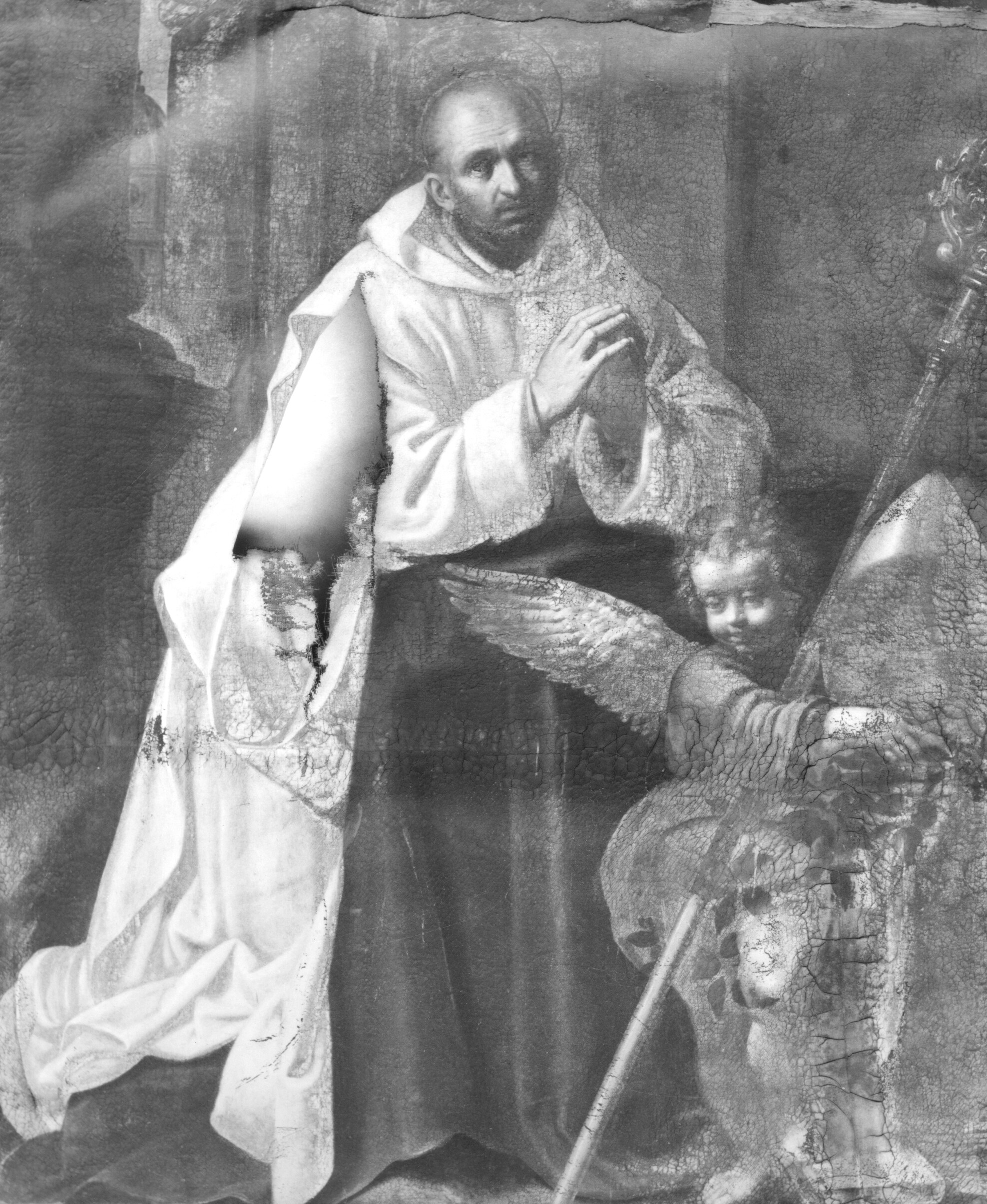 Santo vescovo certosino (dipinto) di Manetti Rutilio (sec. XVII)