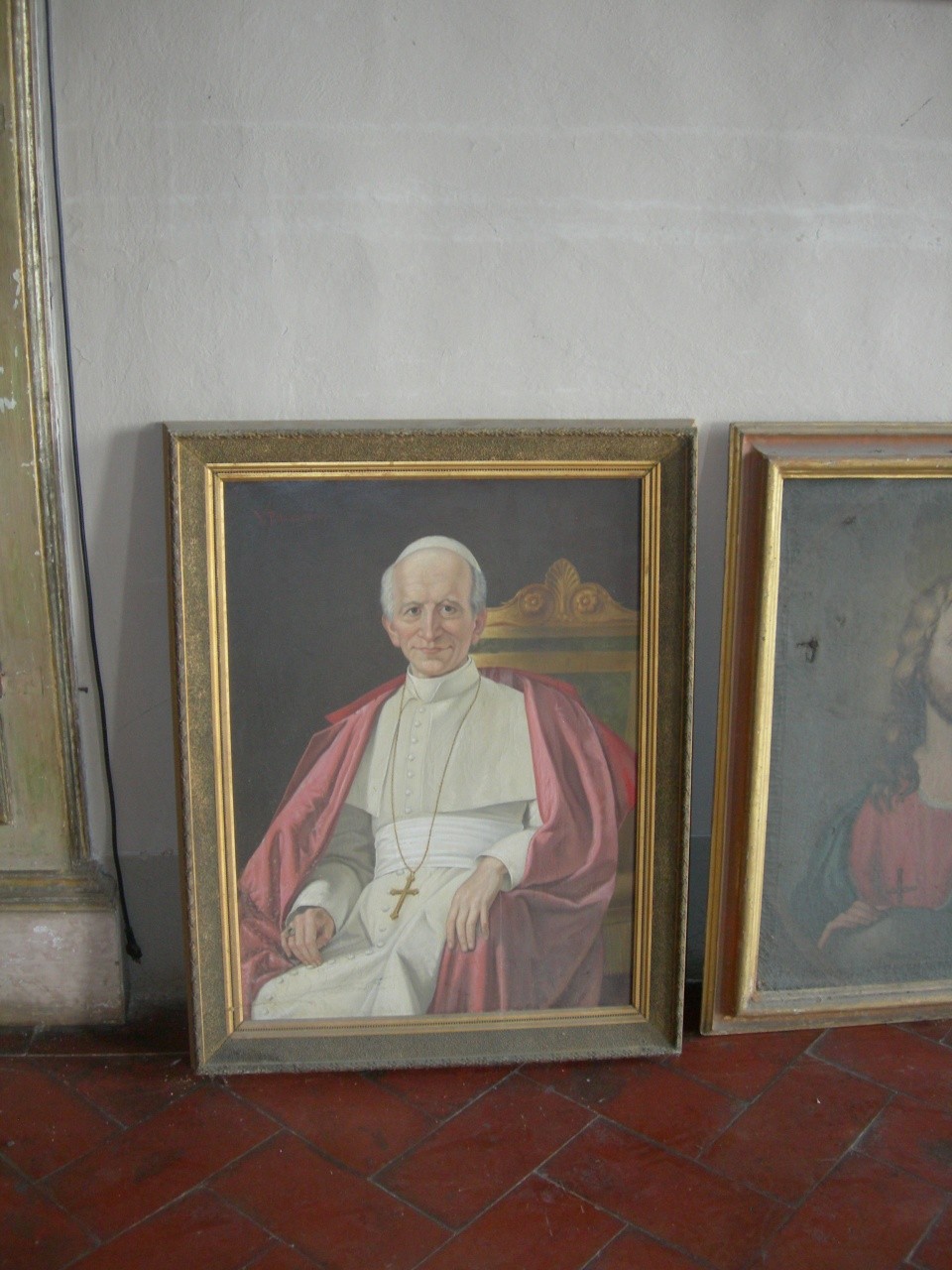 ritratto di papa Leone XIII (dipinto) di Pittaco Vittorio (secc. XIX/ XX)