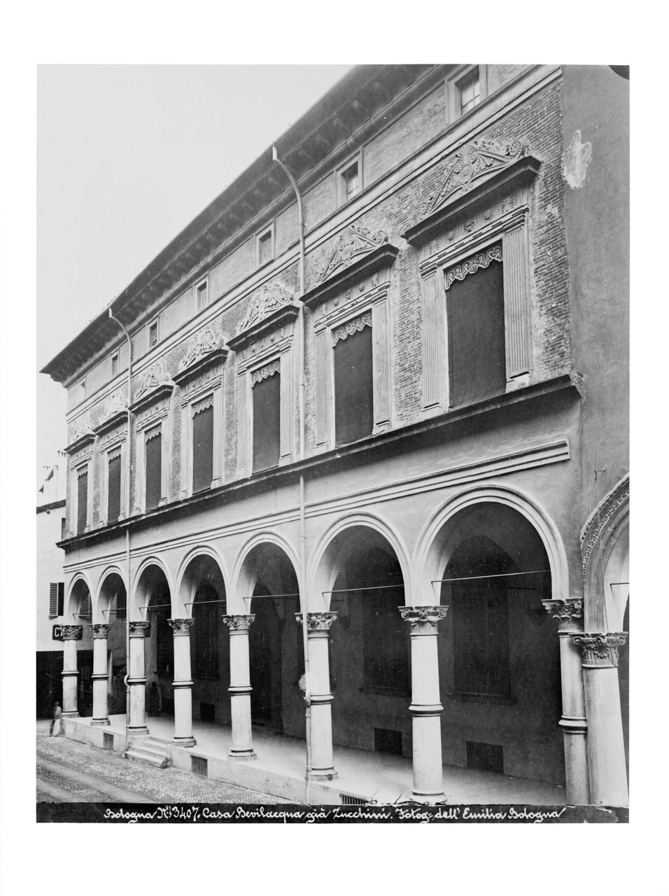 Elementi architettonici - Portici - Colonne - Capitelli (negativo) di A. Villani & Figli (studio), Fotografia dell'Emilia, Morandi, Antonio detto il Terribilia (XX)