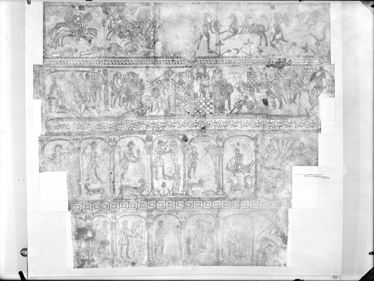 Arte musiva - Mosaici pavimentali - Sec. XII (negativo) di Anonimo, Cicala, Vittorio (metà XX)