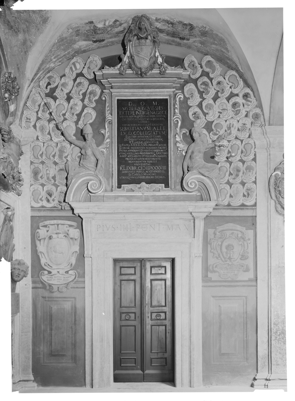 Seconda Guerra Mondiale - Danni di guerra - Macerie - Patrimonio librario (negativo) di Anonimo, Morandi, Antonio detto il Terribilia (XX)