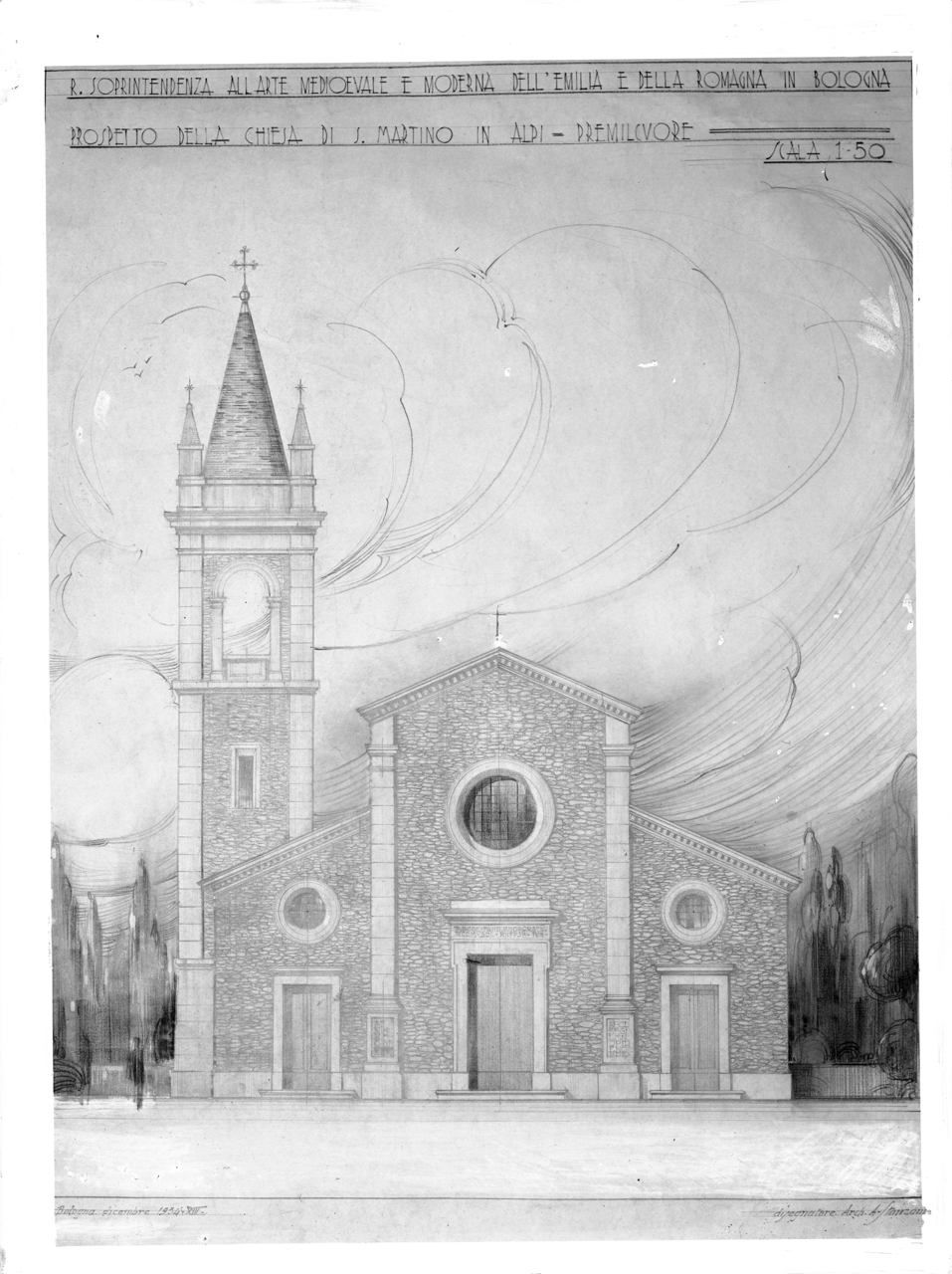 Progetti architettonici - Disegni (negativo) di Stanzani, Arrigo (attribuito), Stanzani, Arrigo (prima metà XX)