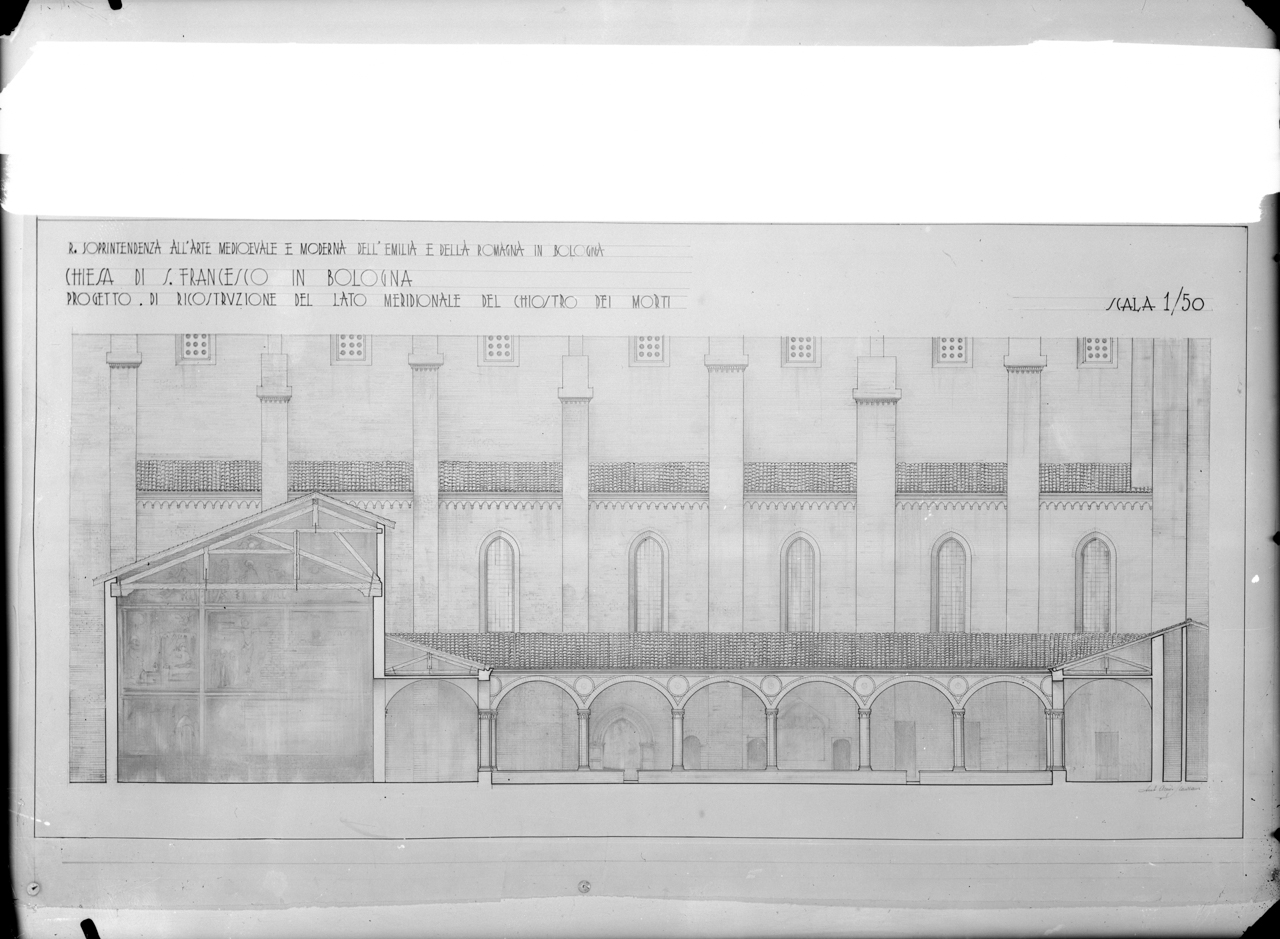 Disegni architettonici - Planimetrie - Progetti di restauro - Chiese - Conventi (negativo, insieme) di Anonimo (XX)