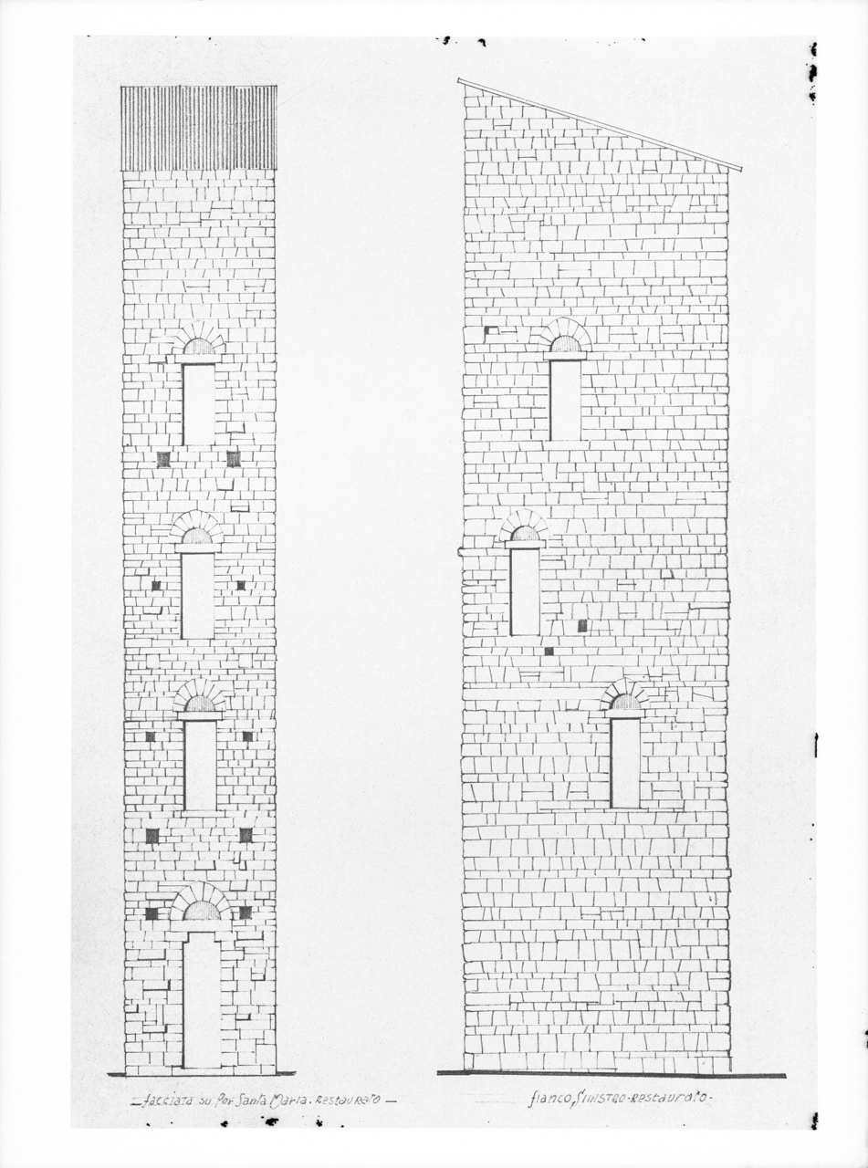 Architettura civile - Palazzi pubblici - Torri (negativo, insieme) di A. Villani & Figli, Anonimo (XX)