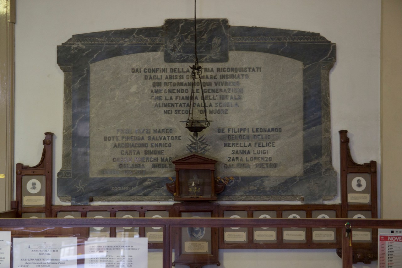 lapide commemorativa ai caduti di Oggiano Giuseppe (XX)