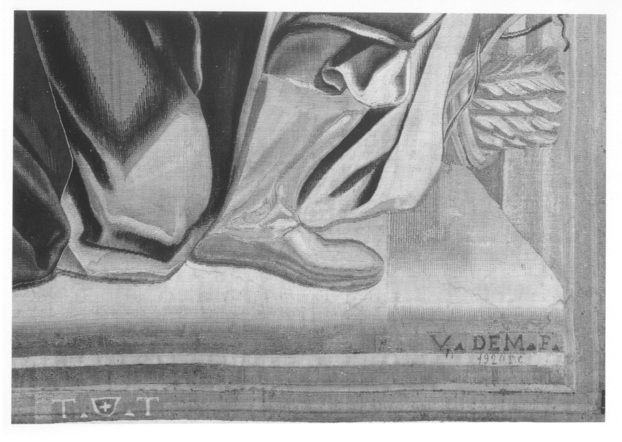 Alessandro Magno sulla tomba di Achille (arazzo, opera isolata) di Beaumont Claudio Francesco, Demignot Vittorio, Nepote Ignazio (attribuito) - manifattura torinese (secondo quarto sec. XVIII)