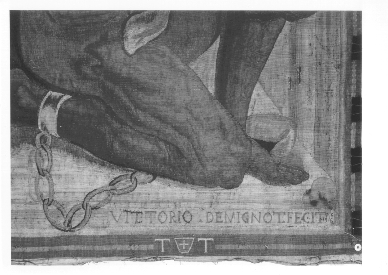 Alessandro Magno taglia il nodo gordiano (arazzo, opera isolata) di Beaumont Claudio Francesco, Demignot Vittorio - manifattura torinese (secondo quarto sec. XVIII)