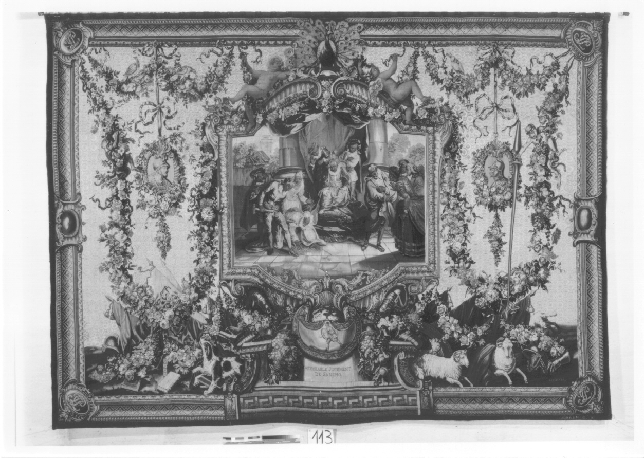 Giudizio di Sancio (arazzo, opera isolata) di Coypel Charles, Audran Claude, Audran Michel - manifattura di Gobelins (metà sec. XVIII)