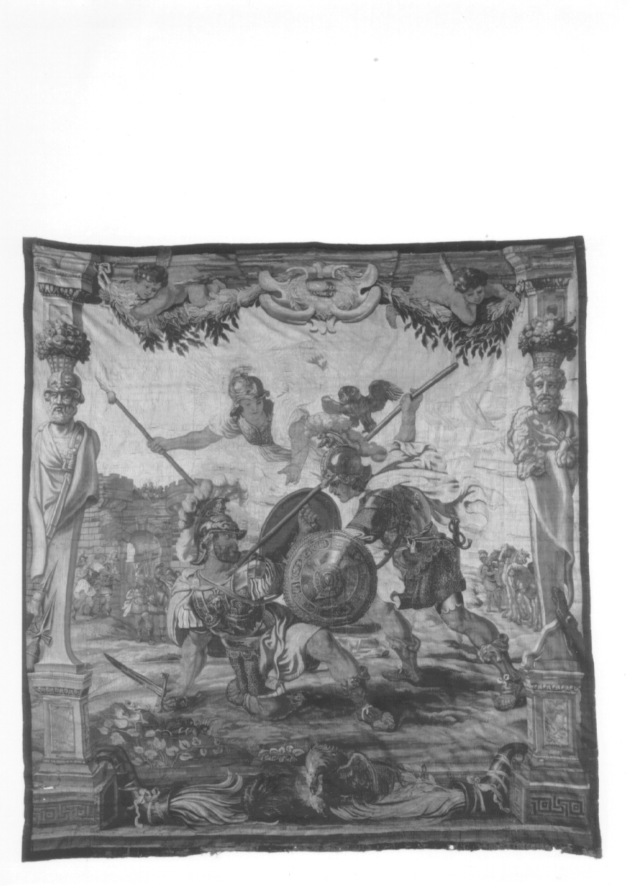 combattimento tra Ettore e Achille (arazzo, opera isolata) di Rubens Pieter Paul, Van der Strecken Geraert - manifattura di Bruxelles (terzo quarto sec. XVII)