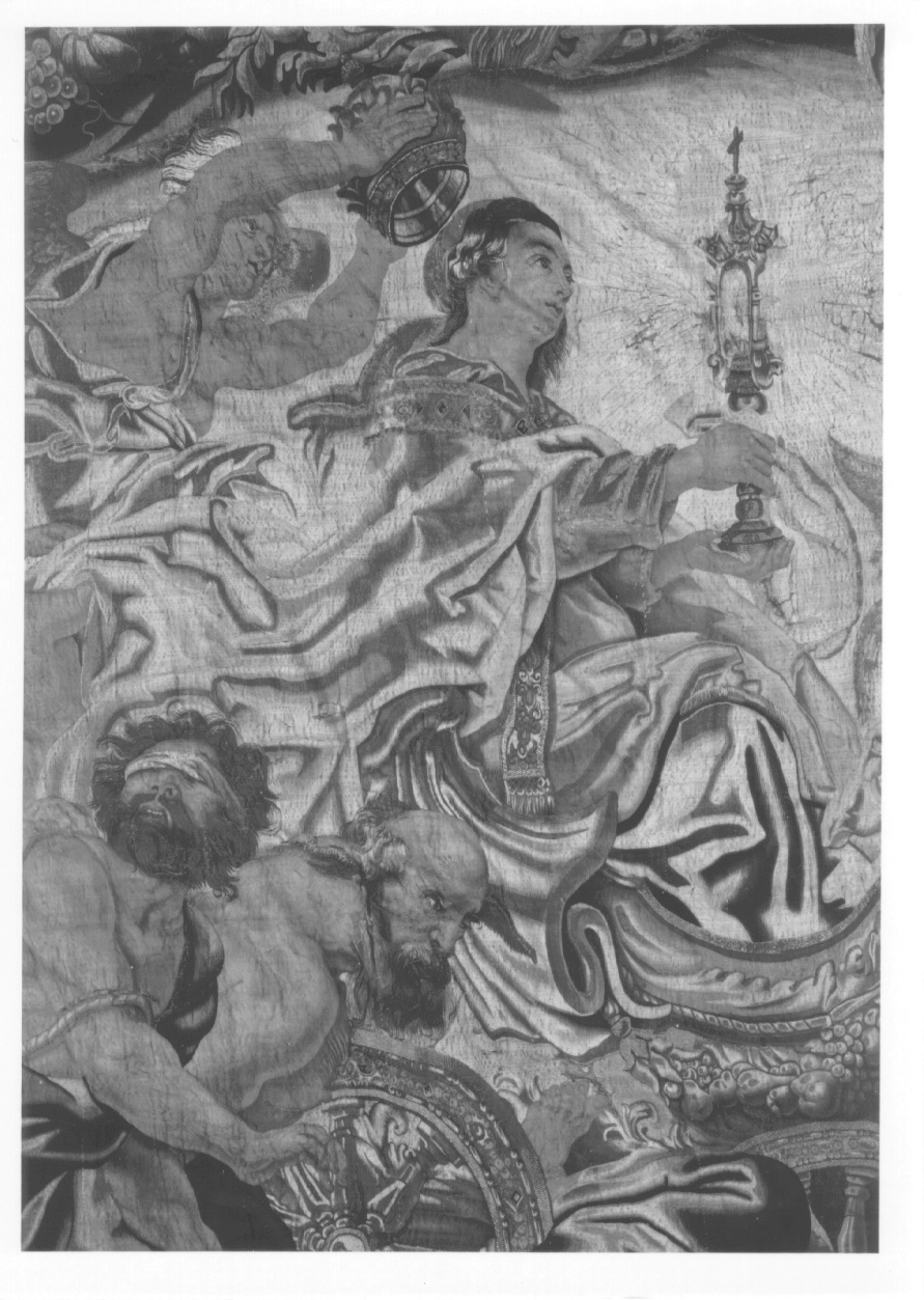 Il trionfo dell'Eucarestia sull'Ignoranza e l'Accecamento (arazzo, opera isolata) di Rubens Pieter Paul, Van den Hecke Frans - manifattura di Bruxelles (terzo quarto sec. XVII)