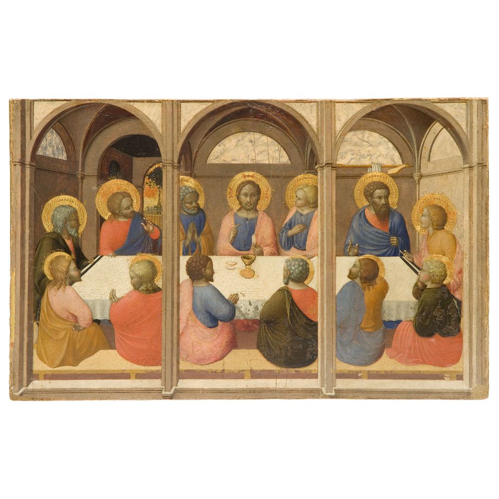 ultima cena, Pala dell'Arte della Lana, ultima cena (scomparto di predella, frammento) di Stefano di Giovanni di Consolo detto Sassetta (sec. XV)