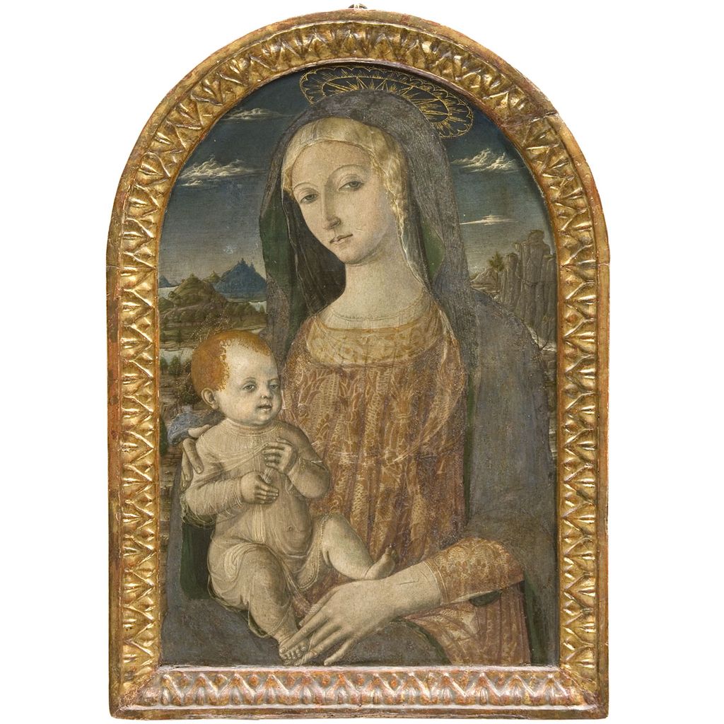 Madonna con Bambino (dipinto) di Matteo di Giovanni di Bartolo (attribuito) (sec. XV)