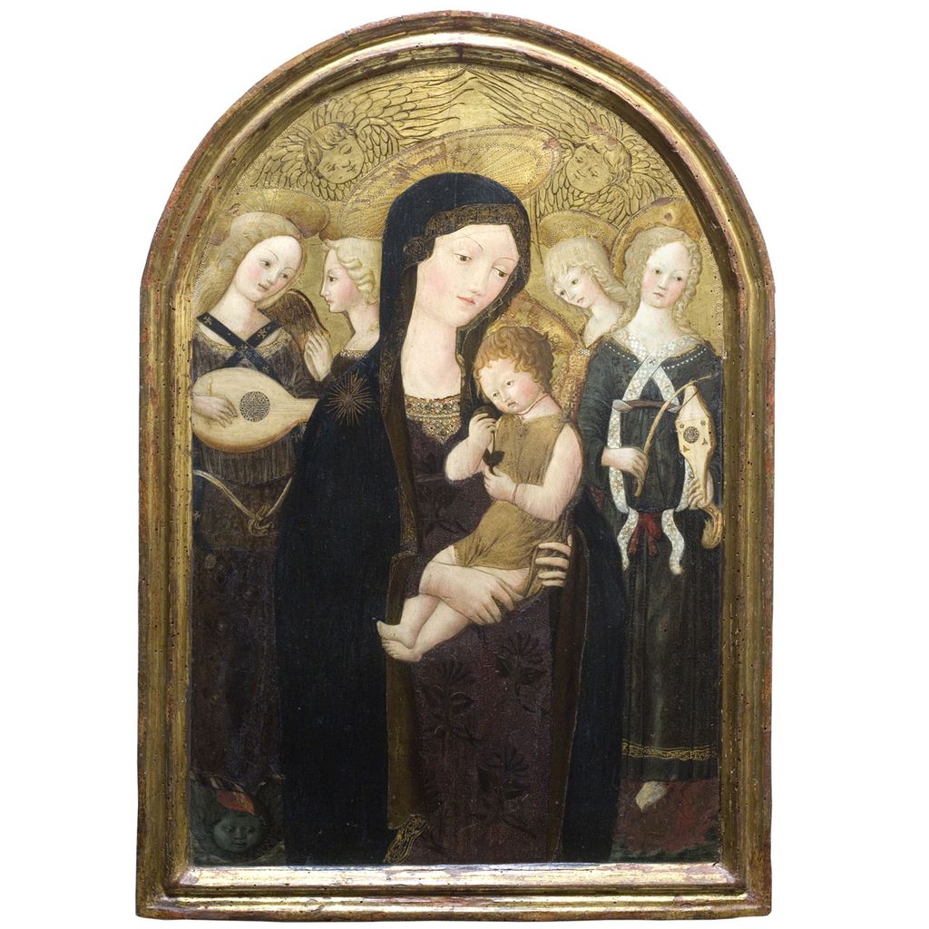Madonna con Bambino e angeli (dipinto) di Martini Francesco di Giorgio (scuola) (sec. XV)