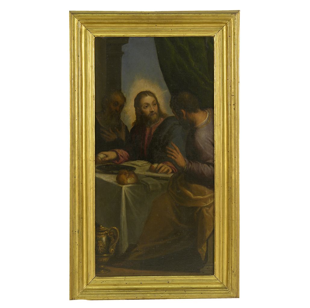 cena in Emmaus (dipinto) di Caliari Paolo detto Veronese (cerchia) (seconda metà sec. XVI)