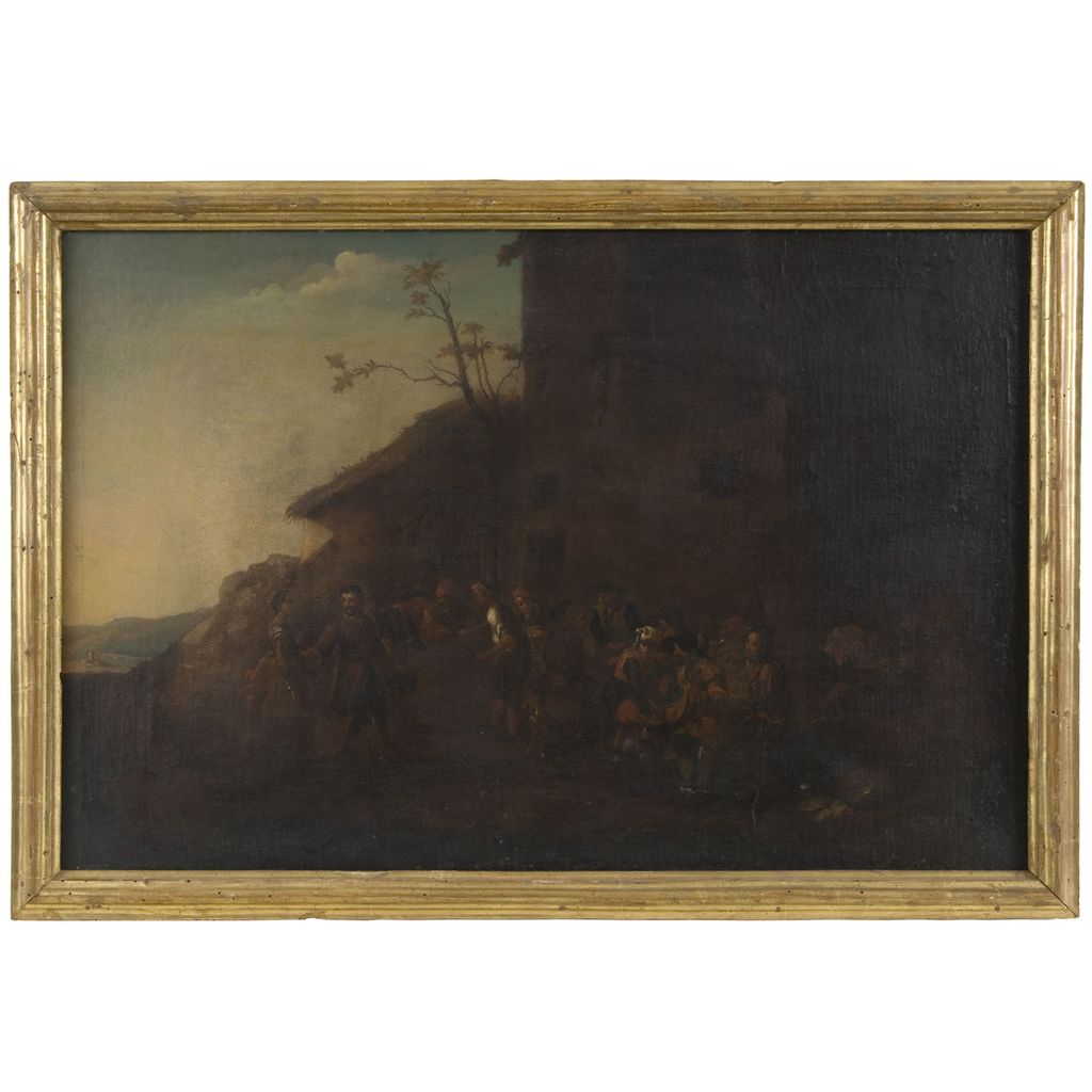 scena di vita campestre (dipinto) - bottega fiamminga (sec. XVIII)