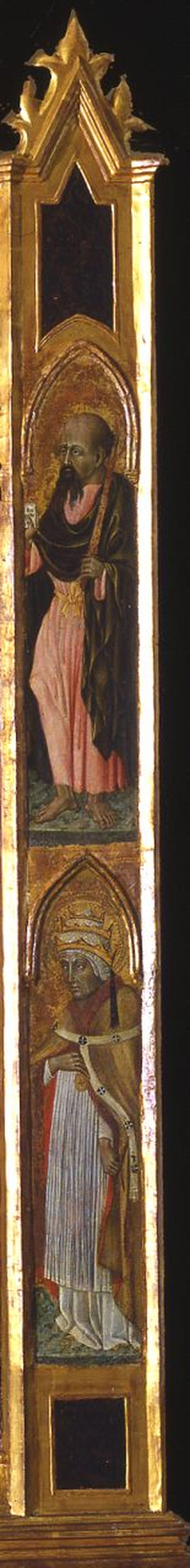 San Paolo e San Gregorio Magno (pilastrino) di Giovanni di Paolo (sec. XV)