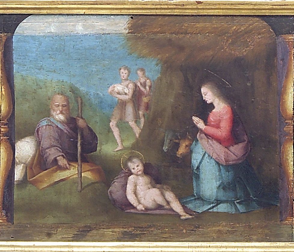 nativita' di Gesu' (scomparto di predella) di Piccinelli Andrea detto Andrea del Brescianino (attribuito) (sec. XVI)