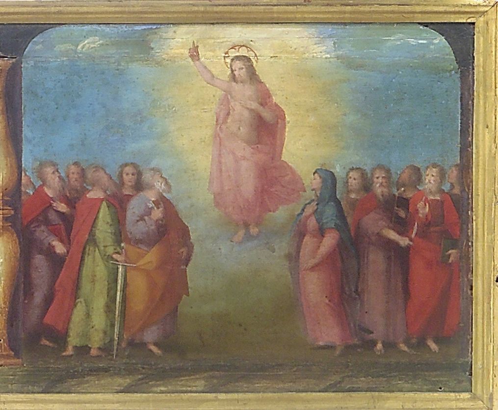 ascensione di Cristo (scomparto di predella) di Piccinelli Andrea detto Andrea del Brescianino (attribuito) (sec. XVI)