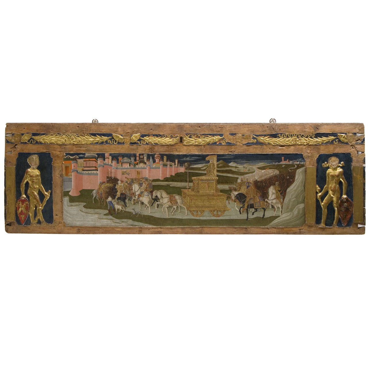 trionfo di David (fronte di cassone, frammento) di Benvenuto di Giovanni (sec. XV)