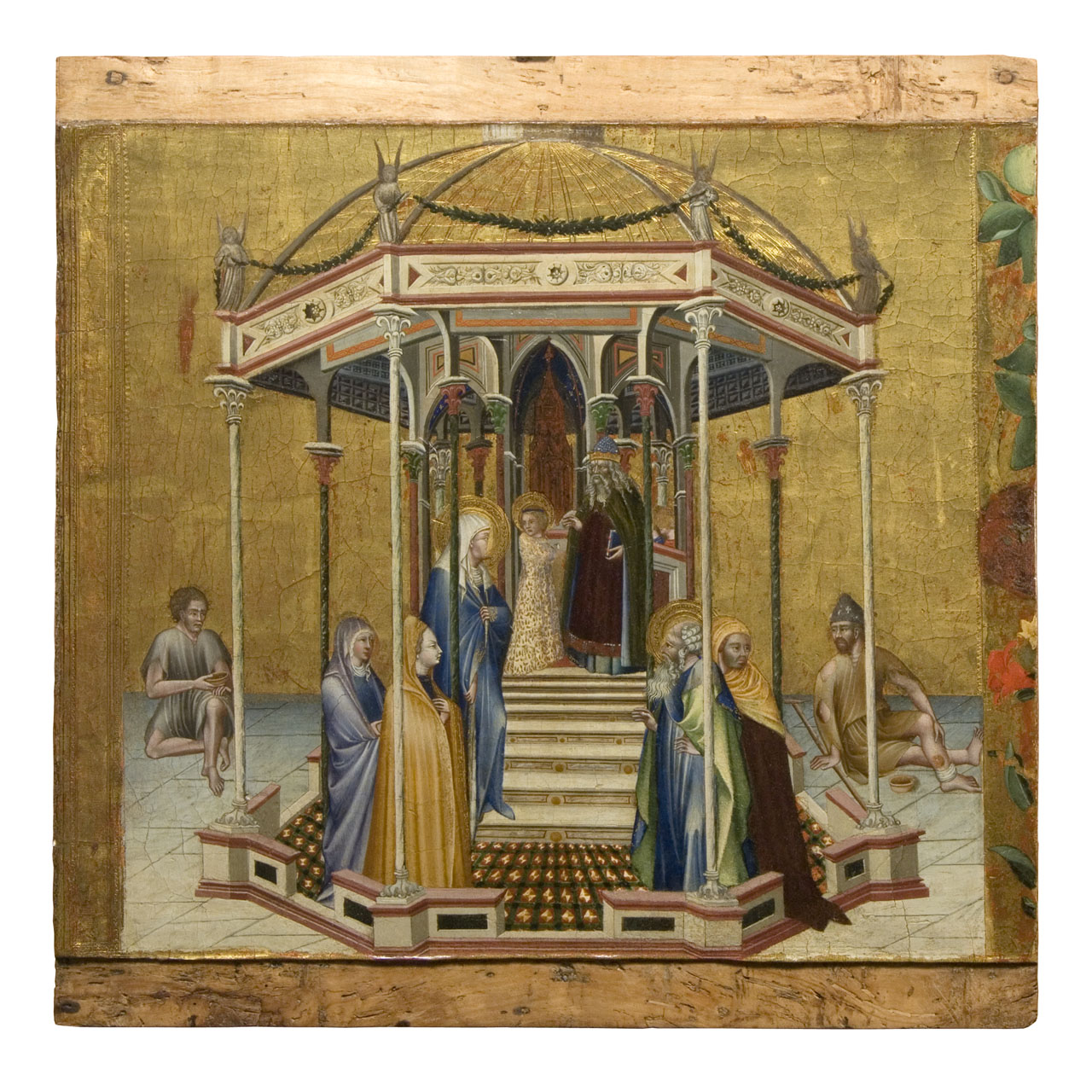presentazione di Maria Vergine al tempio (scomparto di predella, frammento) di Giovanni di Paolo (sec. XV)