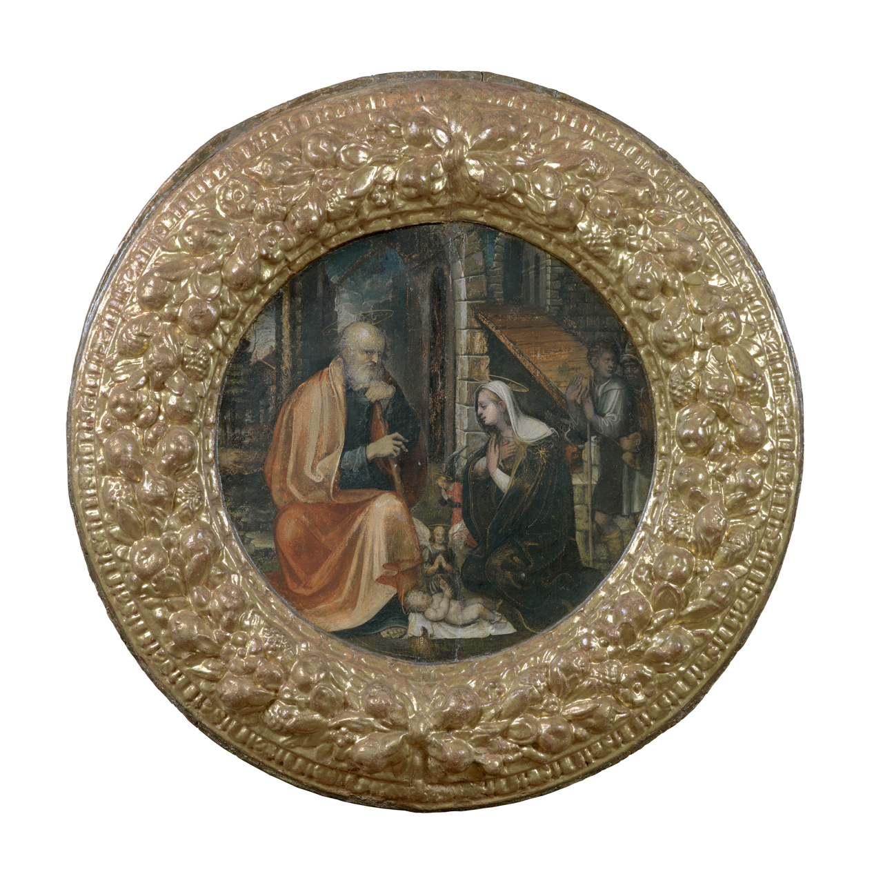 natività di Gesù (dipinto, pendant) di Maestro del desco Chigi Saracini (sec. XVI)