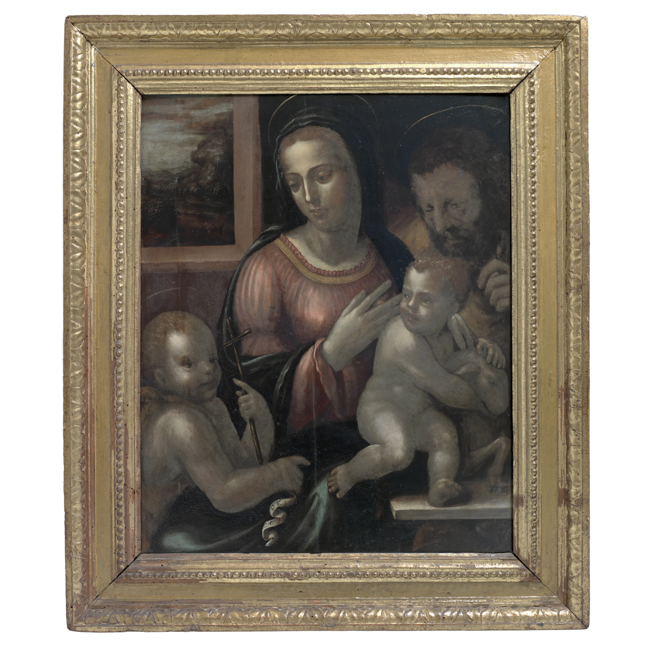 Sacra Famiglia con San Giovanni Battista bambino (dipinto) di Bazzi Giovanni Antonio detto Sodoma (maniera) (sec. XVI)