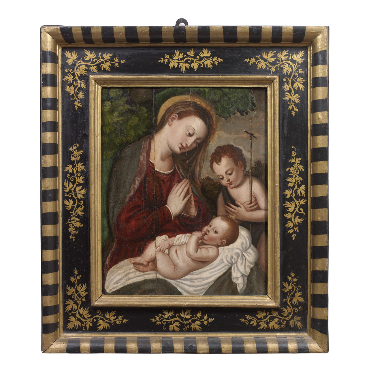 Madonna con Bambino e San Giovannino (dipinto) - ambito veneziano (sec. XVI)