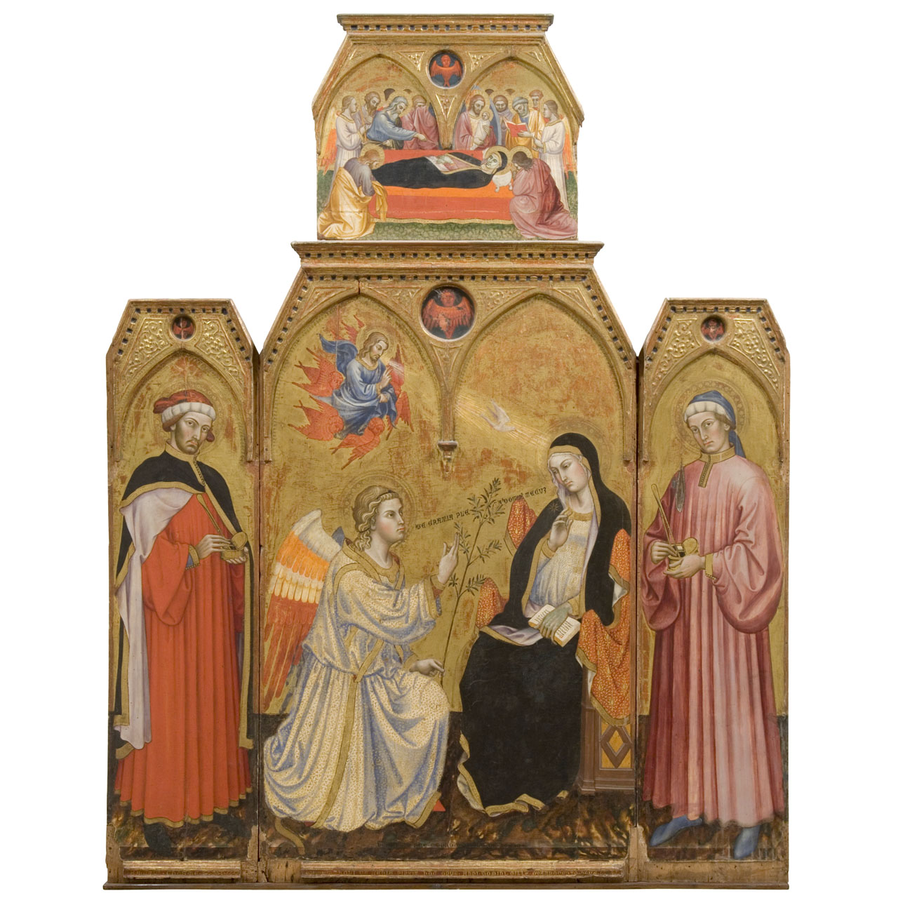 Annunciazione tra San Cosma e San Damiano (trittico) di Taddeo di Bartolo (sec. XV)