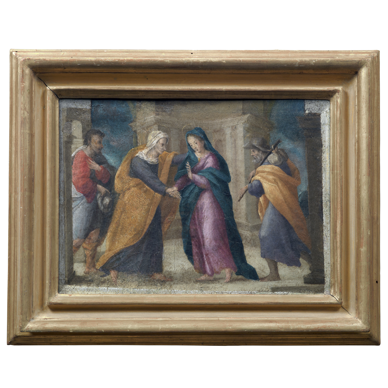 incontro di Maria Vergine e Sant'Elisabetta (dipinto, elemento d'insieme) di Rustici Cristofano detto Rusticone (sec. XVII)