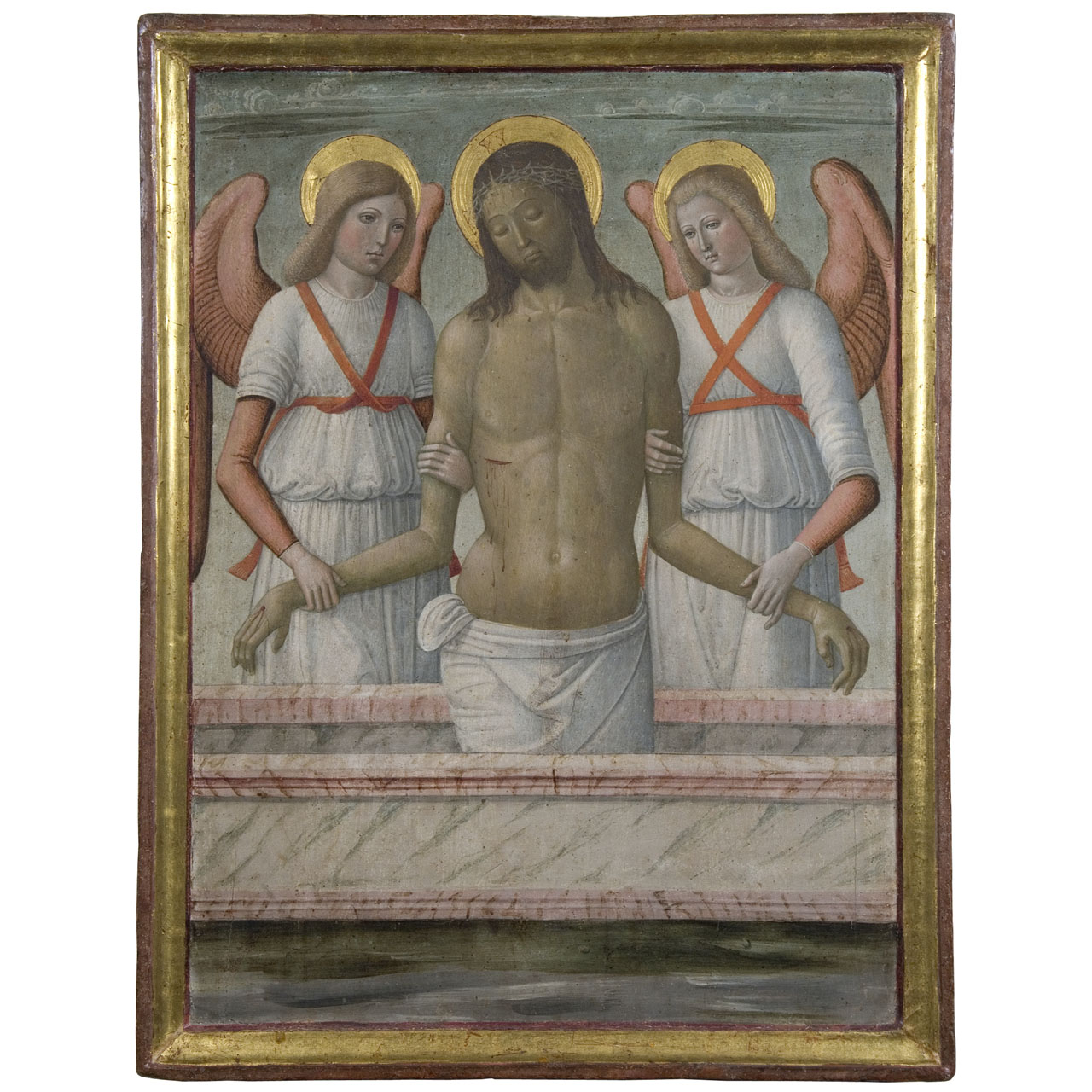 Cristo in pieta' sorretto da angeli (dipinto) di Girolamo di Benvenuto detto Girolamo del Guasta (sec. XVI)