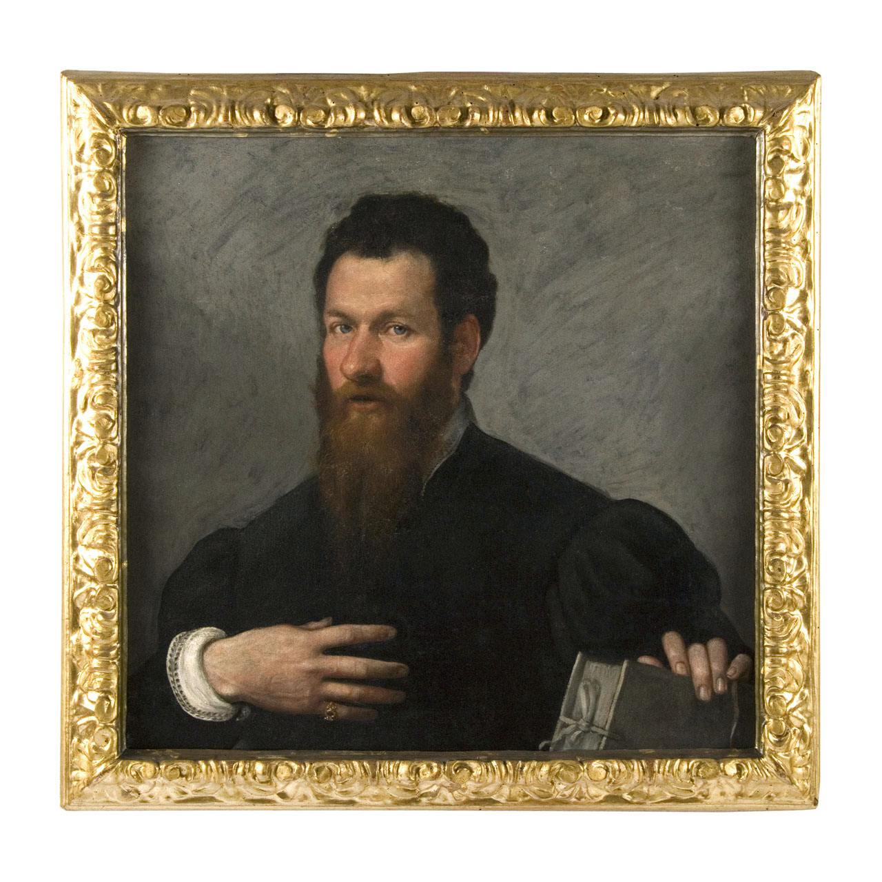 ritratto d'uomo con barba (dipinto) di Moroni Giovan Battista (sec. XVI)