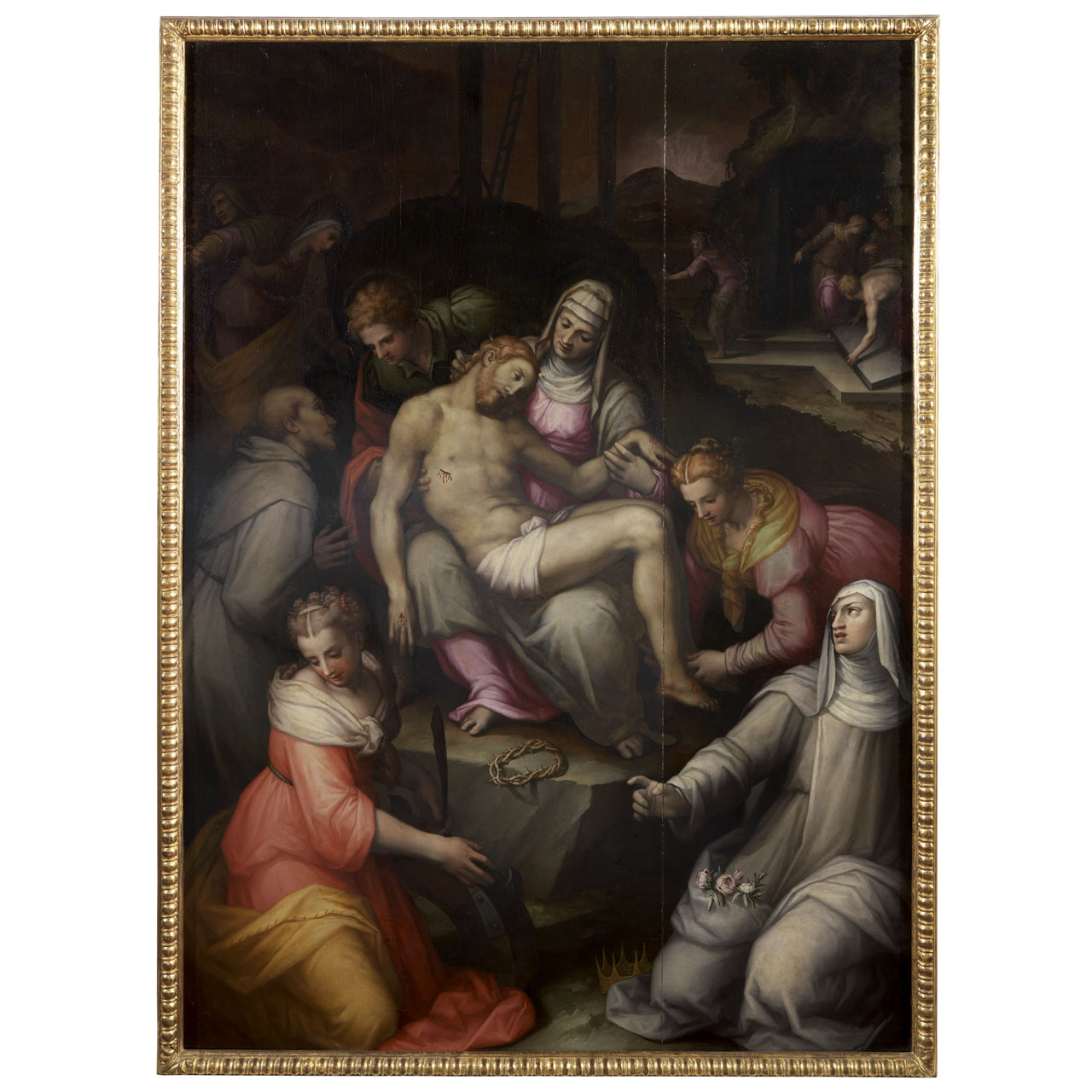 compianto sul Cristo morto (dipinto) di Naldini Giovanbattista (sec. XVI)