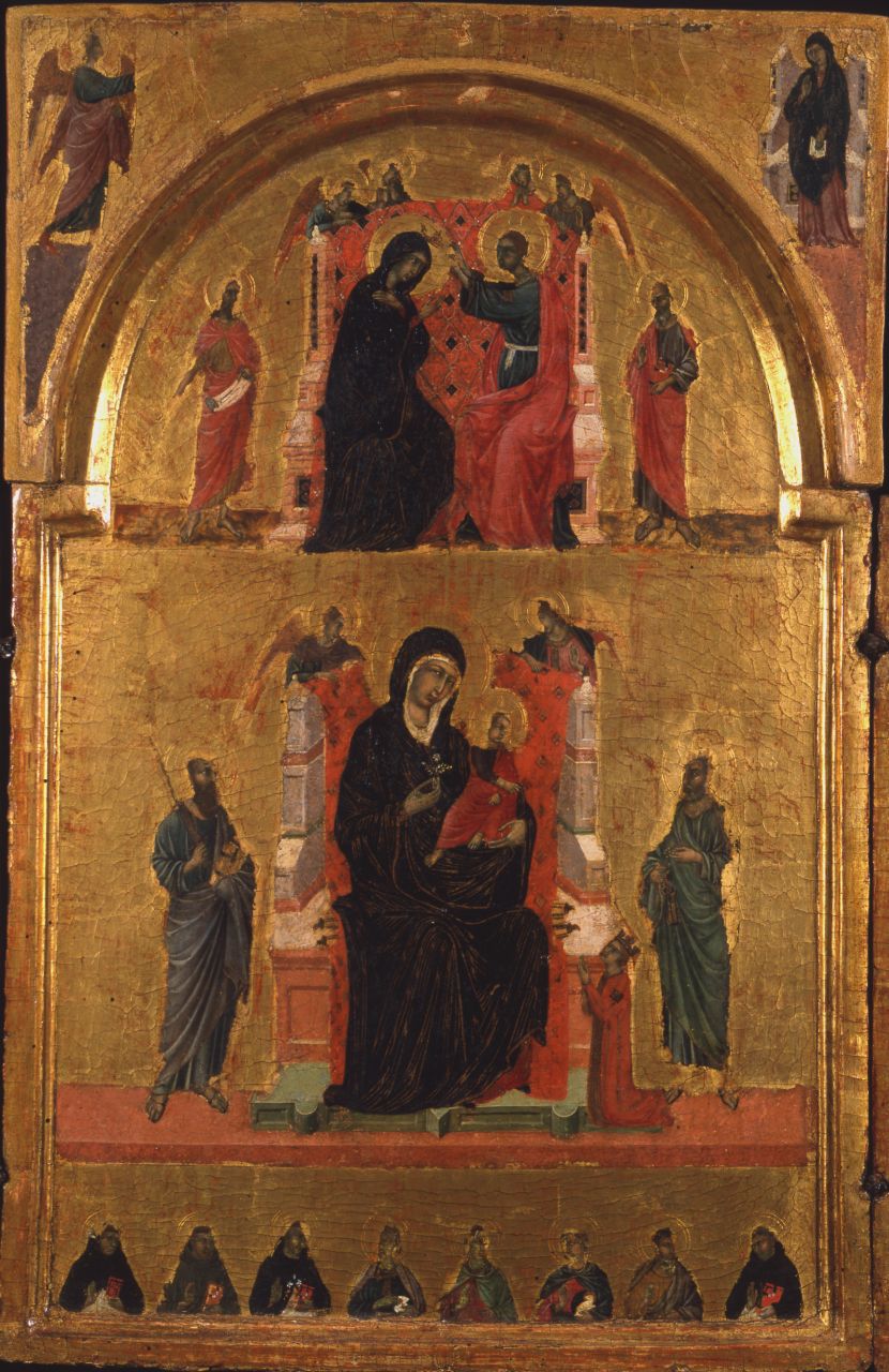 Annunciazione (scomparto di trittico, elemento d'insieme) di Duccio di Boninsegna (e aiuti) (sec. XIV)