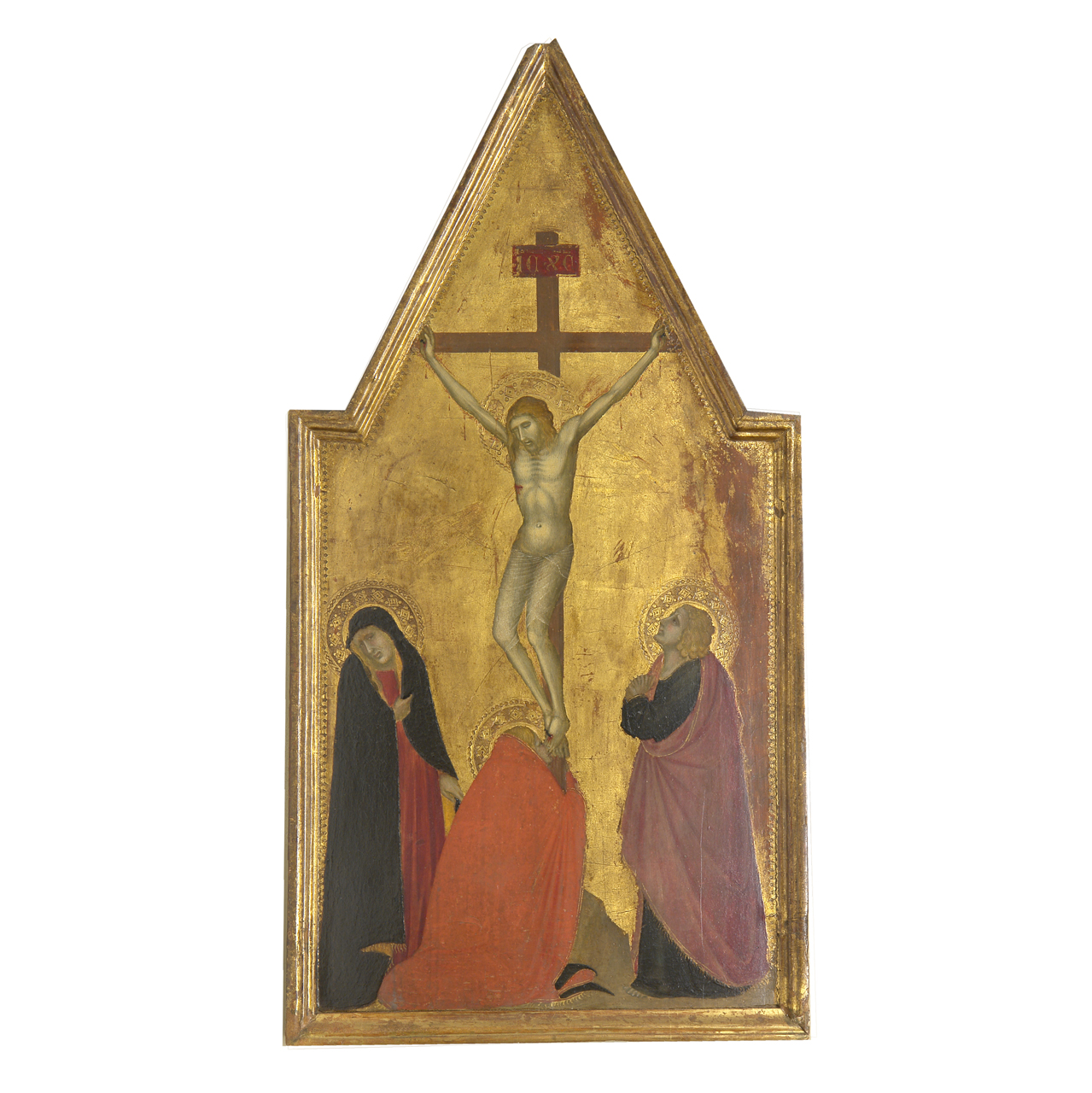 crocifissione di Cristo con la Madonna, San Giovanni Evangelista e Santa Maria Maddalena (dipinto) di Lorenzetti Pietro (sec. XIV)