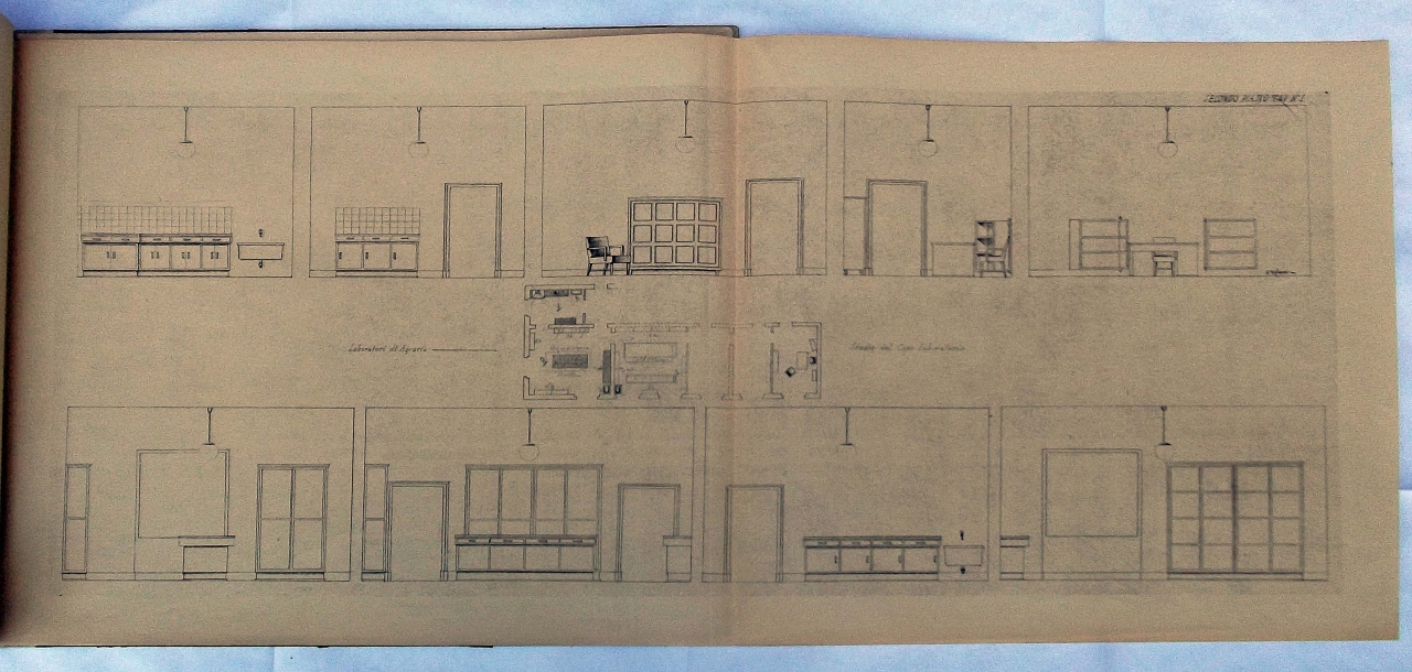 pianta del Laboratorio e Studio di Agraria (disegno architettonico) di Tofani Dino (sec. XX)
