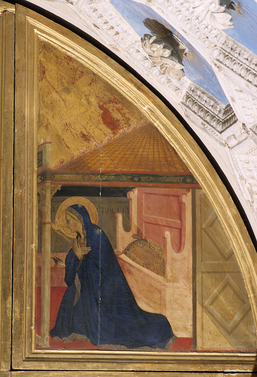 Madonna annunciata (scomparto di polittico) di Gaddi Agnolo (sec. XIV, sec. XV)