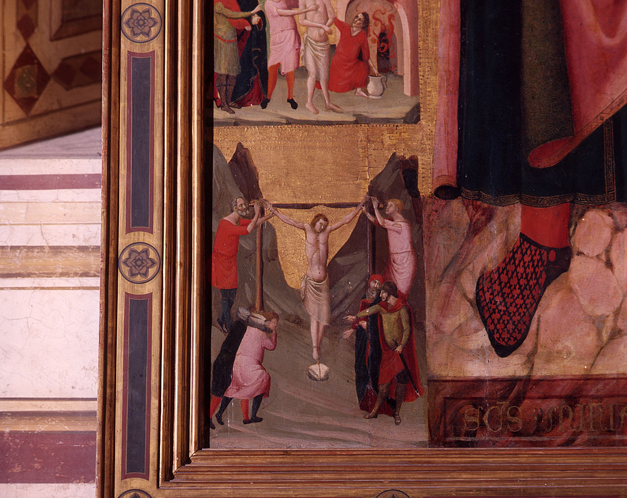 San Miniato al patibolo (dipinto) di Landini Jacopo detto Jacopo del Casentino (sec. XIV, sec. XV)